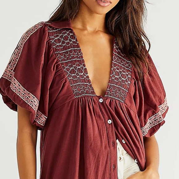 NEW Free People Samantha Shirtdress in Double Dare - Picture 5 of 16